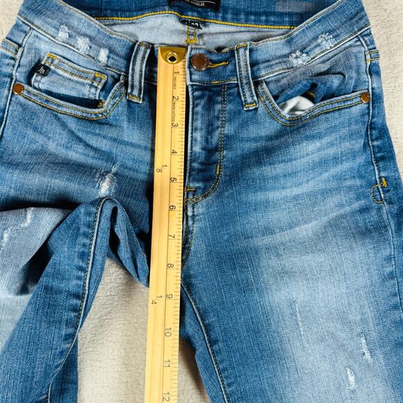 Judy Blue Los Angeles Jeans Women 5/27 Blue‎ Denim Adeline Mid Rise Distressed - Picture 9 of 12